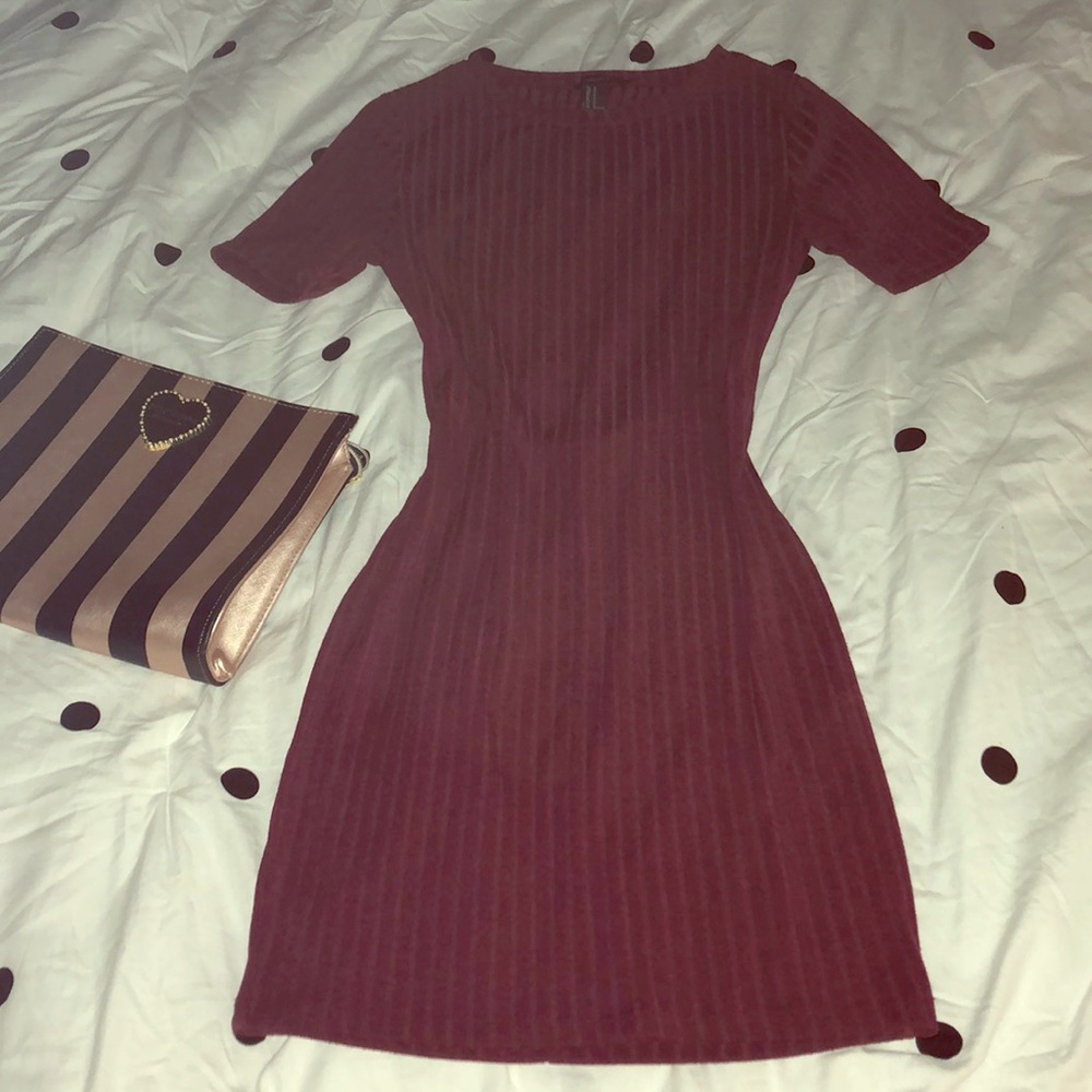 Open back body con dress